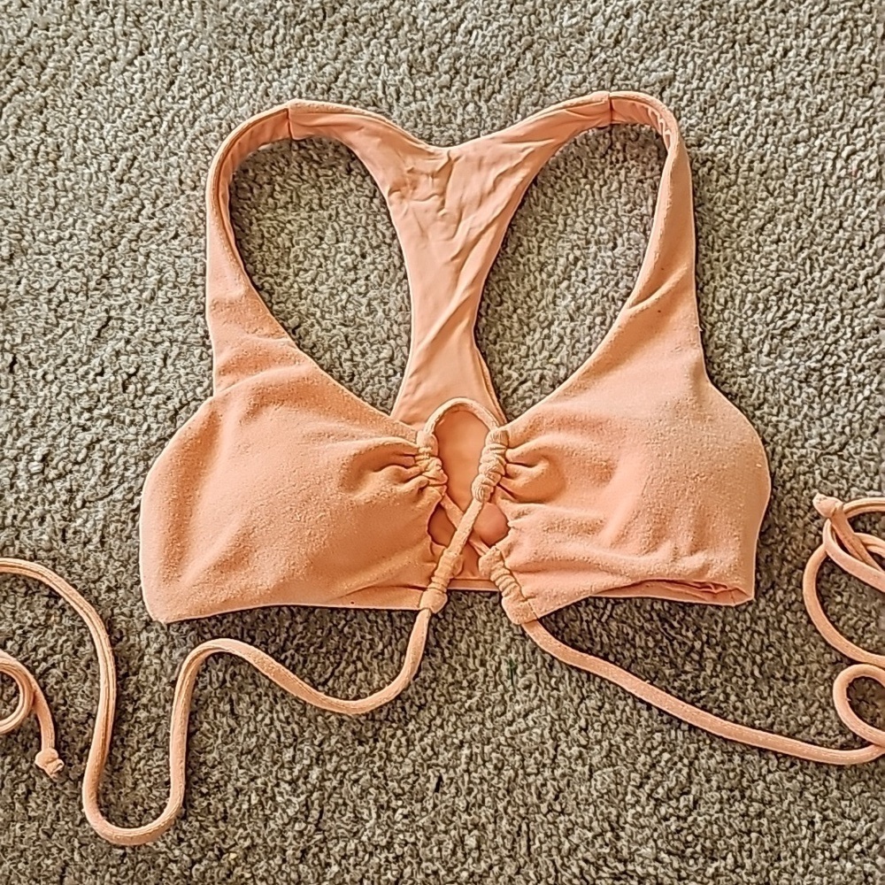 L Space Dax Bikini Top Orange Terry Small
